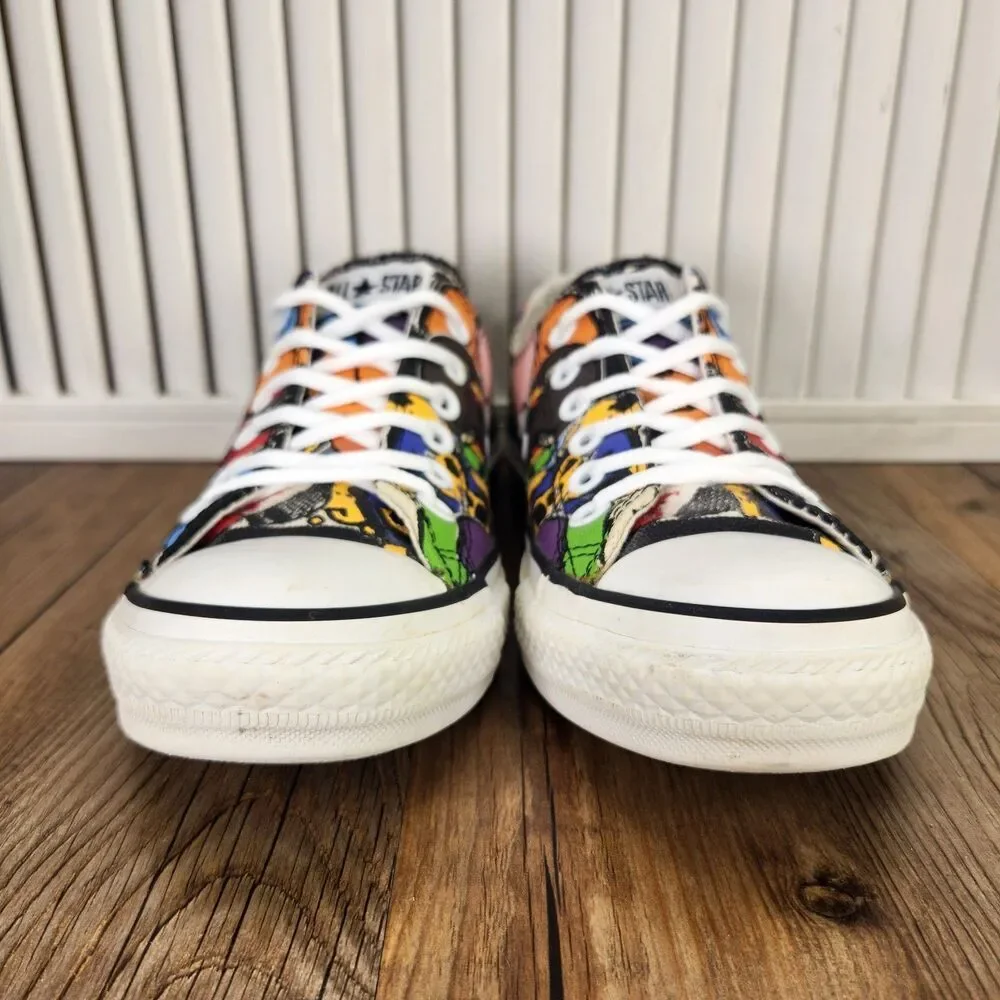 Converse Chuck Taylor All Star Low Graphic Canvas Shoes Womens Sz 7 Y2K Colorful - Picture 2 of 9